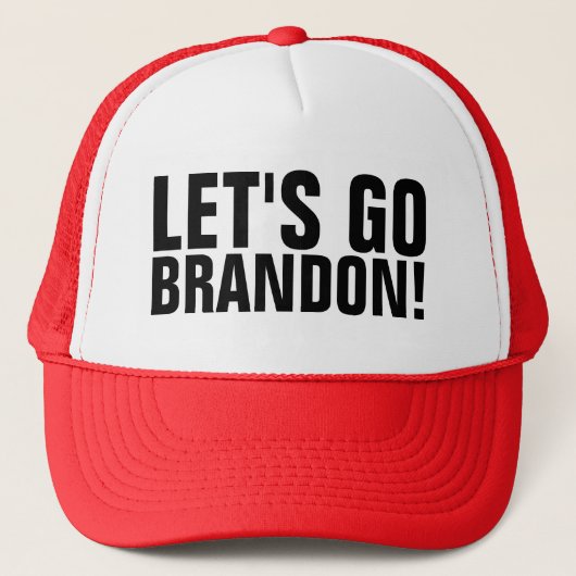 LATEN WE BRANDON GAAN! BASEBALL HAT TRUCKER PET (Voorkant)