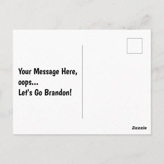 LATEN WE BRANDON GAAN BRIEFKAART (Achterkant)