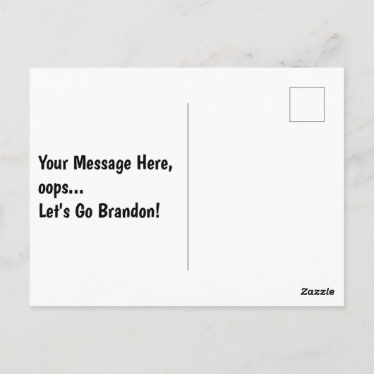 LATEN WE BRANDON GAAN BRIEFKAART (Achterkant)