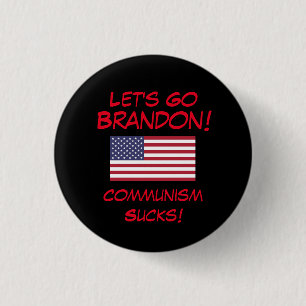 Laten we Brandon gaan! Communisme is klote. Knoop Ronde Button 3,2 Cm
