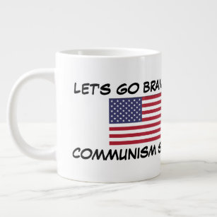 Laten we Brandon gaan!! Communisme Sucks!!!  20 oz Grote Koffiekop