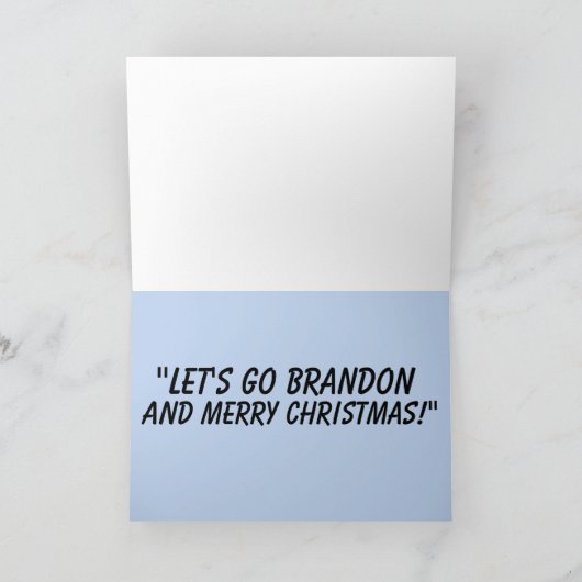 Laten we Brandon gaan! EXTRA GROOTE KERSTKAARTEN V Kaart (Binnen)