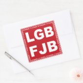 Laten we Brandon gaan! F**k Joe Biden LGB FJB Vierkante Sticker (Envelop)