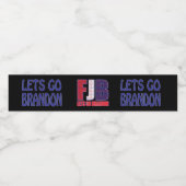 Laten we Brandon gaan - FJB Waterfles Etiket (Enkel label)