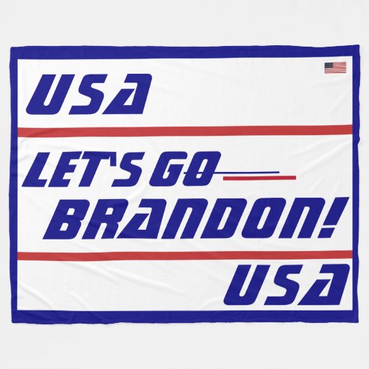 Laten we Brandon gaan! Fleece Blanket Deken (Voorkant (Horizontaal))