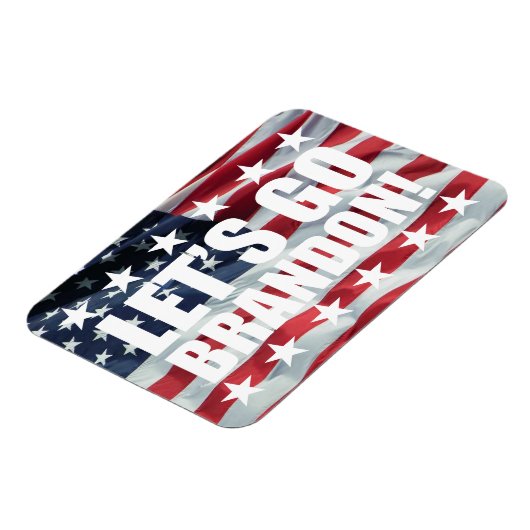 LATEN WE BRANDON GAAN! [Font 2] Flexibel fotomagne Magneet (Linkerzijde)