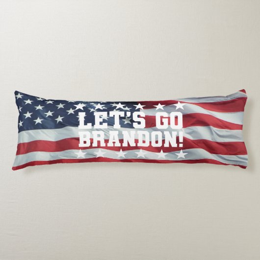 LATEN WE BRANDON GAAN! [Font 6] Lichaamslang Lichaamskussen (Voorkant)