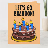 LATEN WE BRANDON GAAN! FUNNY BIRTHDAY CARDS KAART (Voorkant)