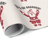 LATEN WE BRANDON GAAN! FUNNY CHRISTMAS SANTA WRAPP CADEAUPAPIER (Rol Hoek)