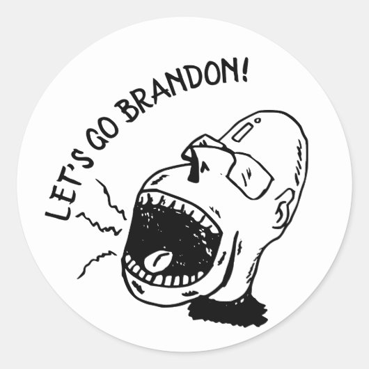 LATEN WE BRANDON GAAN! FUNNY STICKERS (Voorkant)