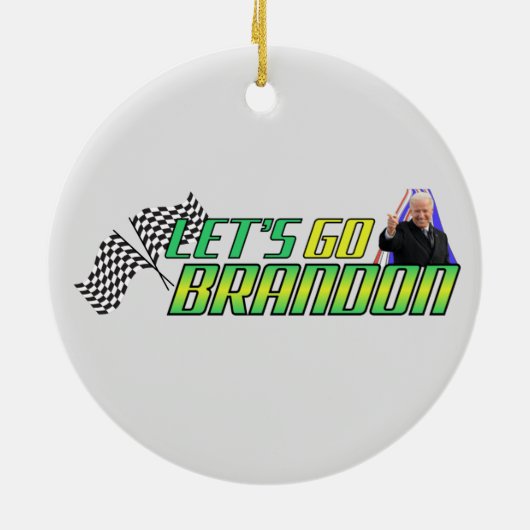 Laten we Brandon gaan Keramisch Ornament (Achterkant)