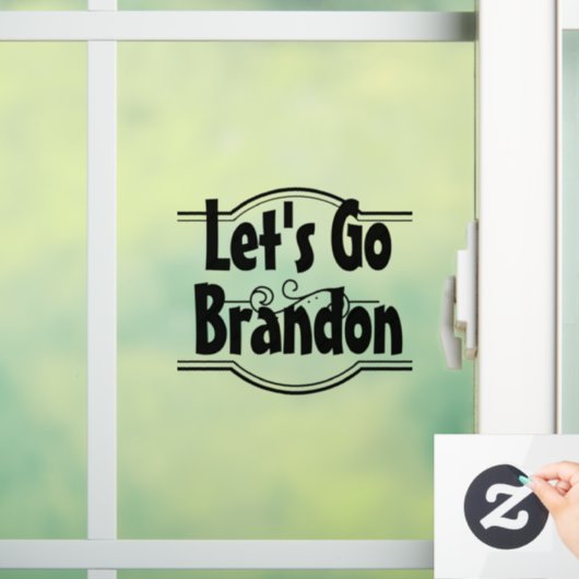 Laten we Brandon gaan - Kleine Windows Cling Raamsticker (Huis)
