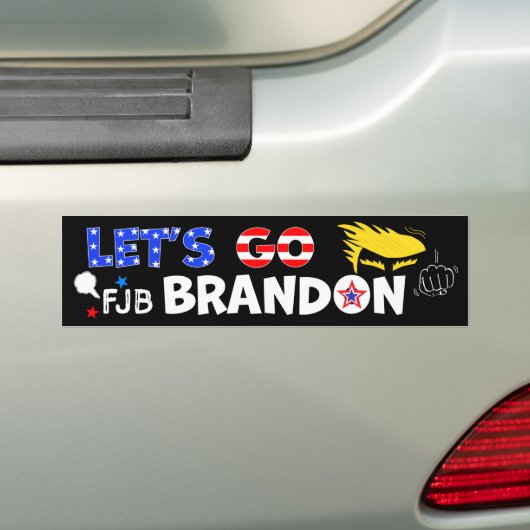 Laten we Brandon gaan met TRUMP Bumpersticker (Op auto)