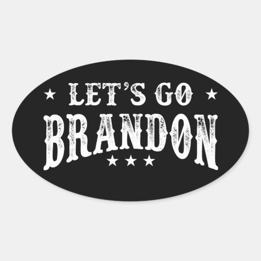 Laten we Brandon gaan Ovale Sticker (Voorkant)
