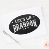 Laten we Brandon gaan Ovale Sticker (Envelop)