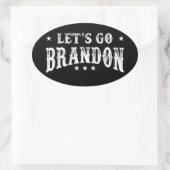 Laten we Brandon gaan Ovale Sticker (Tas)