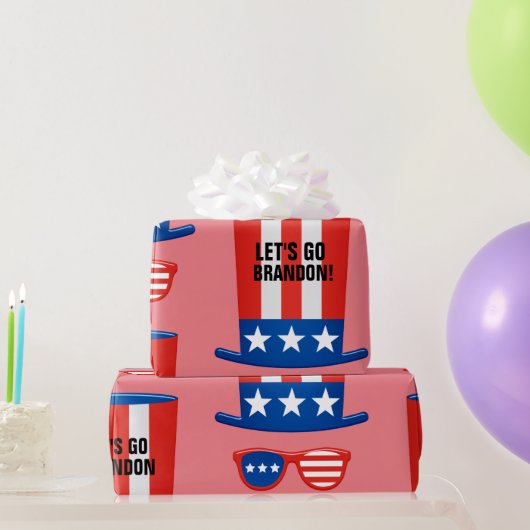 LATEN WE BRANDON GAAN! PATRIOTTISCH INPAKPAPIER (Feestgeschenken)
