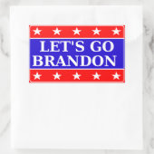 Laten we Brandon gaan Rechthoekige Sticker (Tas)