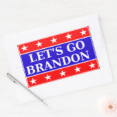 Laten we Brandon gaan Rechthoekige Sticker (Envelop)