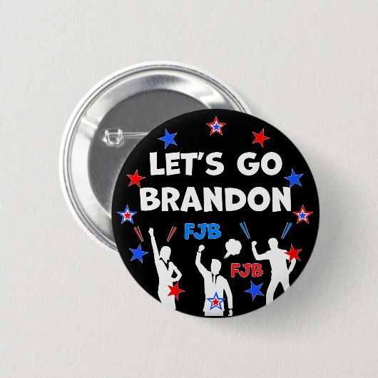 LATEN WE BRANDON GAAN RONDE BUTTON 5,7 CM (Voorkant /achterkant)