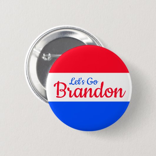 Laten we Brandon gaan Ronde Button 5,7 Cm (Voorkant /achterkant)