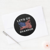 Laten we Brandon gaan Ronde Sticker (Envelop)