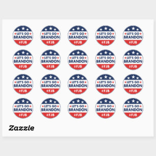 Laten we Brandon gaan Ronde Sticker