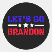 Laten we Brandon gaan Ronde Sticker (Voorkant)