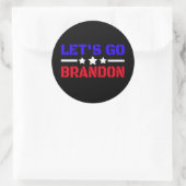 Laten we Brandon gaan Ronde Sticker (Tas)