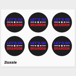 Laten we Brandon gaan Ronde Sticker