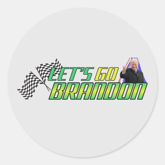 Laten we Brandon gaan Ronde Sticker (Voorkant)