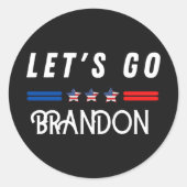 Laten we Brandon gaan Ronde Sticker (Voorkant)