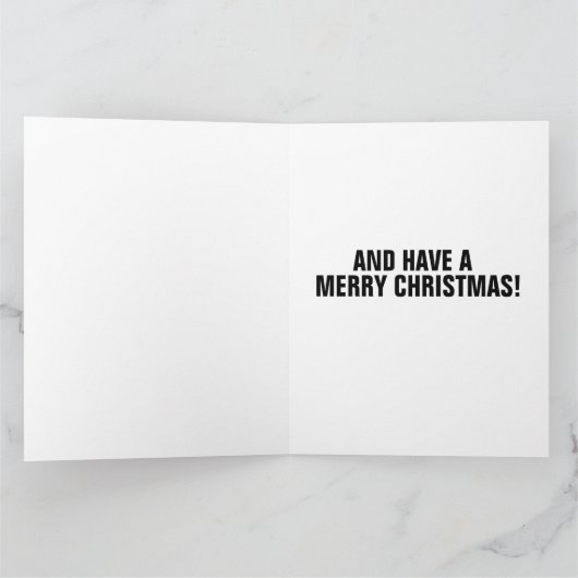 LATEN WE BRANDON GAAN! SANTA OVERGEZIEN CHRISTMAS- KAART (Binnen)