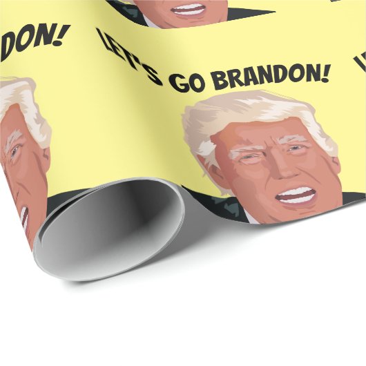 LATEN WE BRANDON GAAN! TRUMP BIRTHDAY WRAPPING PAP CADEAUPAPIER (Rol Hoek)