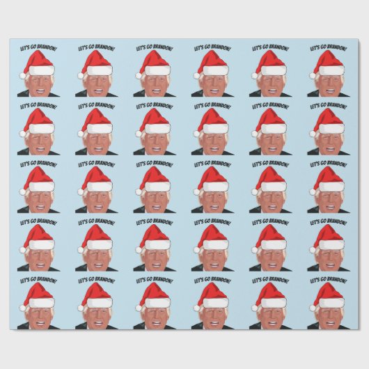 LATEN WE BRANDON GAAN! TRUMP CHRISTMAS  CADEAUPAPIER (Vlak)