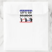 Laten we Brandon gaan Vierkante Sticker (Tas)