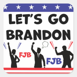Laten we Brandon gaan Vierkante Sticker