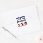 Laten we Brandon gaan Vierkante Sticker (Envelop)