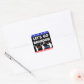 Laten we Brandon gaan Vierkante Sticker (Envelop)