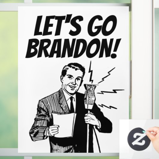 LATEN WE BRANDON GAAN! WINDOW CLING RAAMSTICKER (Huis)