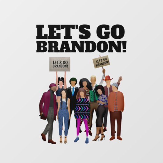 LATEN WE BRANDON GAAN! WINDOW-CLING RAAMSTICKER (Vel)