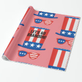 LATEN WE BRANDON GAAN! WRAPPINGSPAPIER CADEAUPAPIER (Uitgerold)