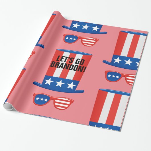 LATEN WE BRANDON GAAN! WRAPPINGSPAPIER CADEAUPAPIER (Uitgerold)