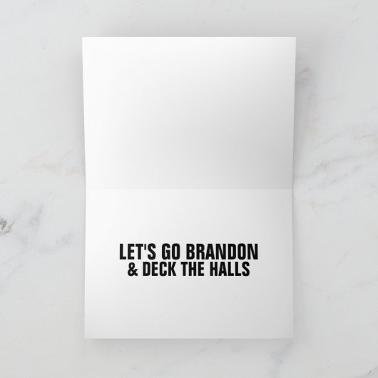 LATEN WE BRANDON GUY EN CHIMPANZEE CHRISTMAS KAART (Binnen)