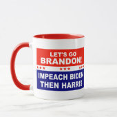 Laten we Brandon Impeach Biden en Harris gaan Mok (Links)