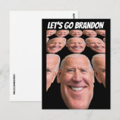 LATEN WE BRANDON JOE BIDEN FUNNY BRIEFKAARTEN GAAN (Voorkant / Achterkant)