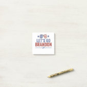 Laten we Brandon Patriotic American Sunglazen gaan Post-it® Notes (Op bureau)