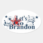 Laten we Brandon Patriotic Sticker gaan (Voorkant)