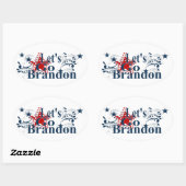 Laten we Brandon Patriotic Sticker gaan (Vel)