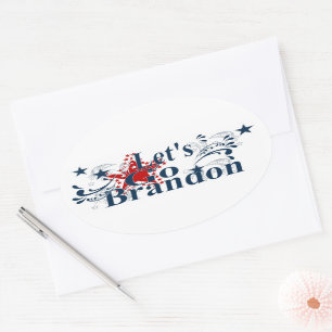 Laten we Brandon Patriotic Sticker gaan